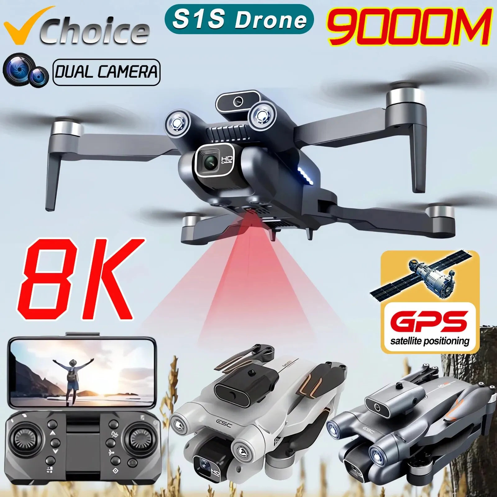 New S1S 5G GPS Drone Camera 8K - Drone Photogrammetry review and price
