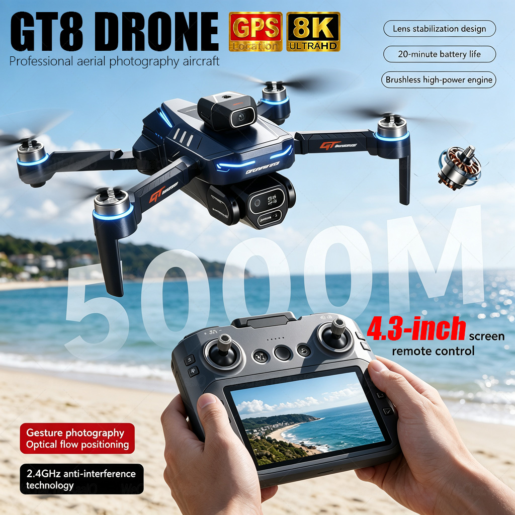 NEW GT8 HD RC Drone 4K Profess - Drone Photogrammetry review and price